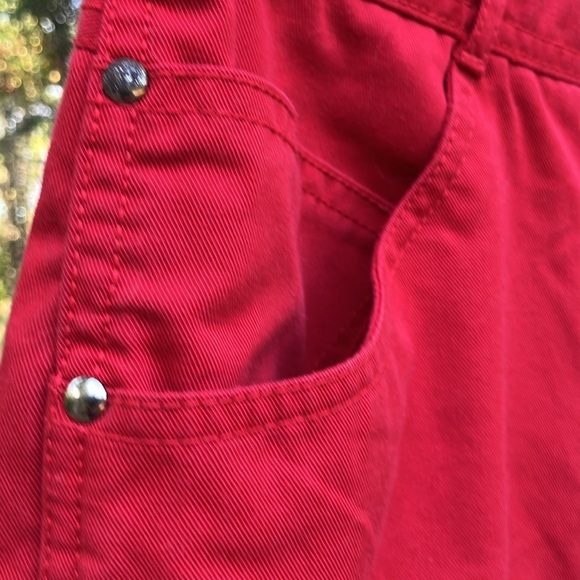 Gitano Cherry Red Denim high rise jeans size 9/10 - Picture 3 of 8
